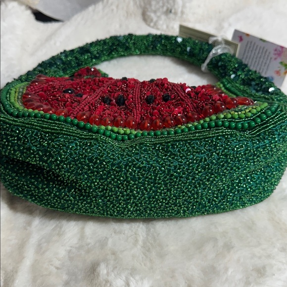 Made in India watermelon beaded hat moon handbag - Picture 4 of 5